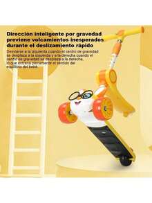 Patinete para niños con asiento, adecuado para niños de 3 a 8 años, con 3 ruedas LED, triciclo plegable trienal para sentarse y patinar más para principiantes Patinete infantil plegable y elevable - rosa-2N - Ver 4