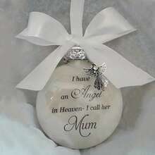 1pc Angel In Heaven Decoration Commemorative Artificial Feather Ball Christmas Decoration Pendant Scene Decor, Christmas Tree Decor, Home Decor, Holiday Party Supplies - Multicolor - View 32