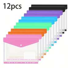 6 件装 A4 扩展文件夹，带按钮 11 环活页夹口袋 - 重型 PP 塑料文件整理器，带锁定机制 - 耐用的 A4 活页夹整理器，适用于学校、办公室和家庭组织 - 彩色 - 查看 5