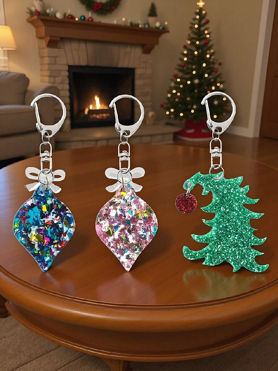 1pc New Christmas Ornament Pendant Keychain, Bag Charms, Car Accessories, Great For Christmas And Daily Casual Outfits, For Christmas Decor Home And Outdoor, Christmas Ornaments For Tree, Best Gift For Friends
