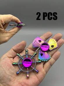 精致迷你旋转玩具，色彩缤纷的减压玩具，自行车链轮旋转玩具，压力缓解利器，金属链轮旋转减压玩具，酷炫有趣，链轮飞轮，旋转玩具，缓解压力和焦虑，专注手指旋转玩具 - 幻彩 - 查看 20
