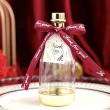 6pcs Transparent Champagne Bottle Candy Boxes - Plastic Gift Containers For Weddings, Birthdays, Parties - Perfect For Party Favors, Christmas Gifts