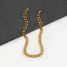 1 件不锈钢链式手链，男女通用朋克配饰礼物，时尚日常穿着