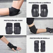 Juego de Rodilleras Coderas y Muequeras Protecciones para Patinar Protectoras para Nios Jovenes Adultos 6 en 1 para Patineta Ciclismo Bicicleta Patinaje Scooter - Grande + Negro - Ver 5