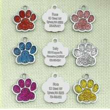 1 Pieza de Placa de Identificación Personalizada para Mascotas, Placa de Identificación en Forma de Garra de Color Rosa para Mascotas, Nombre de Mascota Personalizable, Número de Teléfono, Previene que la Mascota se Pierda, Placa de Identificación con Diseño de Pata de Gato que No se Desvanece, Placa de Identificación para Collar de Perro