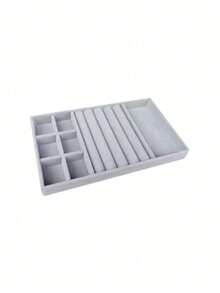 9 pezzi Vassoio in velluto per gioielli, organizer per gioielli con scomparti separati, espositore impilabile per orecchini, collane, bracciali, anelli, fermagli per capelli, fasce, ecc. San Valentino Ritorno a Scuola