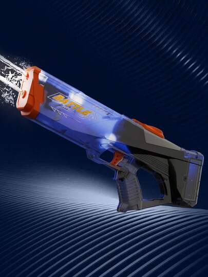 Dual Nozzle Fully Automatic Rapid Fire Water Gun With Cool LED Lights, Electric Water Blaster Toy For Outdoor Beach Battle Games, Suitable For Ages 6+, Christmas/Halloween/Easter/Birthday Gift