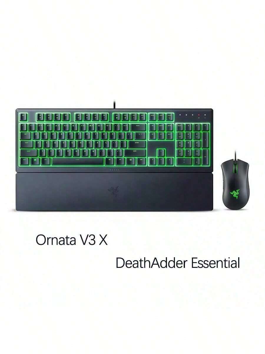 Teclado mecánico Rainforest Wolf Spider V3 X + mouse DeathAdder Interruptores ópticos Quicksilver para una respuesta rápida Interruptores reemplazables en caliente Diseño ergonómico Compatible con computadoras portátiles y de escritorio