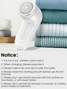 500mAh Rechargeable Electric Fabric Defuzzer, Efficient & Quick Removal Of Lint/Fuzz On Clothes, Stainless Steel Blade Head
