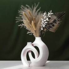 4/2pcs Vase Set, Cross Vase, Heart Hollow Vase, Bohemian Decorative Vase For Pampas Grass, Daisy, Sunflower, Eucalyptus, Suitable For Home, Living Room, Dining Table, Farmhouse, Wedding Centerpiece And Home Decor