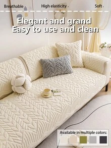 1pc Thick Non-Slip Sofa Cushion, Decorative & Protective Pad From Woven Polyester, All-Season Use For Living Room And Bedroom