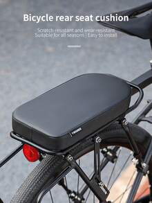 TOSUOD TOSUOD 1pc Fit Comfortable PU Bicycle Backseat Cushion, Easy To Install, Leather, With Durable Stitched Edges For Enhanced Riding Experience For Men & Women, Bike Seat