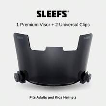 - Visera para casco de ftbol profesional, para cascos juveniles y adultos, incluye clips para visera - negro básico - Ver 4