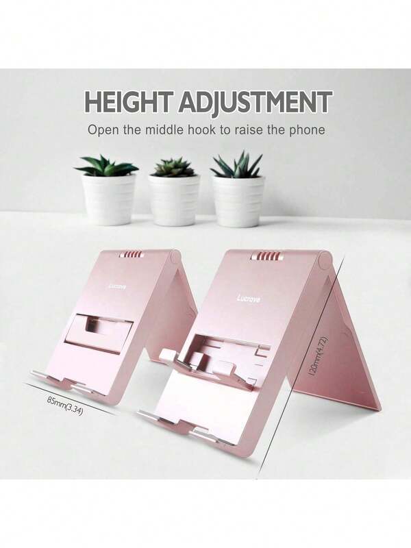 Soporte de carga creativo y plegable para teléfono móvil, compatible con teléfonos móviles 16, 15, 14, 13, 12, 11, Pro Xs Max Xr X 8 Plus, Galaxy S10 S9 S8, tabletas (7-10 pulgadas) y todos teléfonos móviles/tabletas, en color oro rosa/negro