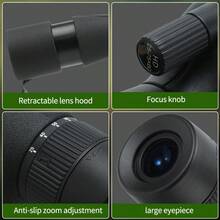 Teleskop wysokiej rozdzielczości 25-75X60 ze statywem i uchwytem na telefon – manualne ustawianie ostrości, obiektyw 60 mm, wytrzymały ABS, odpowiedni do obserwacji ptaków, obserwacji dzikich zwierząt, wędrówek pieszych, biwakowania – w zestawie torba transportowa, do obserwacji na świeżym powietrzu, kompaktowy teleskop, trwała konstrukcja, lornetka myśliwska, profesjonalny teleskop o wysokiej wydajności, profesjonalny teleskop jednolufowy do dalekich obserwacji