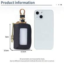 OBCREATOR 双拉链钥匙钱包收纳包，带钥匙扣 - 坚固耐用，金色五金配件，适用于汽车钥匙、家居钥匙、办公钥匙 - 男女通用（黑色/，奢华收纳包），旅行配件，复古设计，结实搭扣，专业配件，钥匙扣，男女通用钥匙包，多功能收纳包，钱包，汽车钥匙包，男女通用钥匙包礼物，钥匙链 - 彩色 - 查看 5