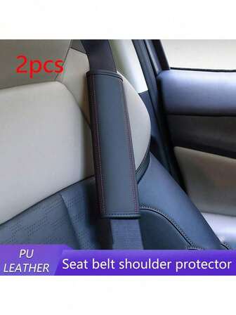 2 Stücke Leder Gurtpolster für Autositz, universelle Gurtabdeckungen für das Auto, ganzjährig verwendbar
