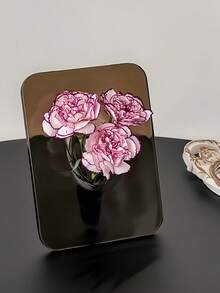 现代亚克力花瓶 - 透明长方形花瓶，创意相框设计 - 家居办公室桌面装饰配件，理想的复活节礼物（1个，不含鲜花）家居装饰花瓶