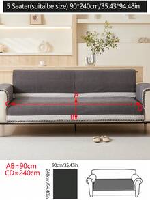 1pc Universal 4 Season Sofa Seat Cushion Cover, Modern Simple Dust-Proof Anti-Slip Snug-Fit Sofa Protector, Spill-Proof, Machine Washable, Warm & Fade-Resistant, Pet-Friendly, Fits Room Corner Sofas, Bedroom, Office, Living Room
