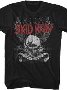 An Classics Skid Row Heavy Metal Band Skull & Wings Black Adult T-Shirt Tee - Kiểu 8 - Xem 1