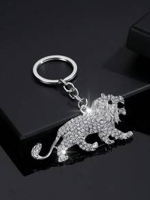 1pc Fashion European Hollow-Out Dual Accessories Dual-Color Fierce Leopard Head Keychain Pendant Ornament, Suitable For Men, Women, Couples, Car Keys, Luggage Decorative, Great Gift - Multicolor - View 20