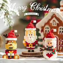 373pcs,379pcs,374pcs,271pcs小颗粒积木,圣诞系列积木,动物积木,圣诞老人,雪人,圣诞树,圣诞驯鹿,圣诞苹果熊,圣诞企鹅,圣诞雪橇,圣诞小屋,圣诞礼物,圣诞花环,圣诞铃铛 - 彩色 - 查看 3