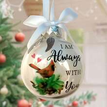 1pc Angel In Heaven Decoration Commemorative Artificial Feather Ball Christmas Decoration Pendant Scene Decor, Christmas Tree Decor, Home Decor, Holiday Party Supplies - Multicolor - View 17