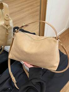 Retro Crescent Hobo Bags For Women Suede Crossbody Purse Slouchy Messenger Bag Satchel Handbag Top Handle Tote Bag Cloud Bag