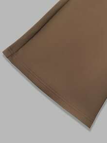 Leggings évasés casual à taille pliable de couleur unie pour femmes