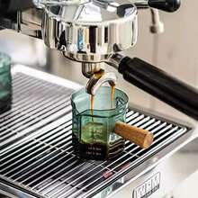 Taza medidora de café de vidrio FOME, jarra de leche de café, taza con de madera, taza medidora, jarra de leche graduada, suministros de cocina - verde claro - Ver 8