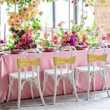 Gold Sequin Chair Sashes Folding Chair Covers Bow Party Wedding Reception Decorations, 50 PCS - 14"x6", Pack-50 + Gold - View 5