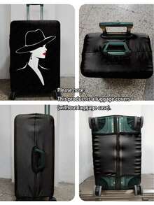 1 Pc 300g/M2 Urban Woman Series Printed Pattern, Thickened Suitcase Protective Cover, Thickened Suitcase Accessories, Suitable For Business Trips, Vacations, Travel, Luggage Check-In, Back-To-School, Add Color To Your Suitcase. Suitable For 20-28 Inch Suitcases.