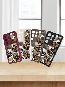 Chic Leopard Print Animal Pattern Heart Design Fashion Wild Phone Cover Luxury Aesthetic Anti-Scratch Accessory Y2K Style Compatible With Samsung Galaxy S25Ultra S25Plus S25 S24FE S24 S23 S22 S21FE S21Ultra Plus Note20 Note20Ultra A13 A14 A15 A16 A17 A33 A34 A35 A36 A52 A53 A54 Case - 酒紅色 - 查看 9