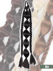 1 Pc Lantern Bubble Ponytail Rubber Band Style 18 Inch Sweet And Cool Bubble Ponytail Synthetic Heat-Resistant Fiber Wig Suitable For Girls Daily Holiday Wear - Multicolor - View 11