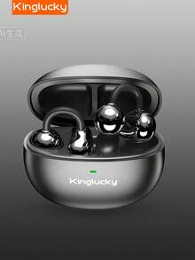 Kinglucky Clip-On Earbuds, Open-Fit Wireless Bluetooth 5.4 Headphones With Microphone, 50-Hour Battery Life, Noise Cancelling, Waterproof, Sports Earbuds, Comfortable For Workout, Compatible With IOS And Android Phones, Gaming Headset With Speaker And Microphone, Holiday Gift, Valentine's Day Gift, Christmas Gift, Essential For Autumn/Winter Vacation, Must-Have For Camping And Travel, Travel Accessories, Camping Supplies - 彩色 - 查看 11