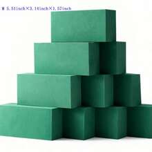 20/10/8/1/2/4/6 件套装（中号：5.51 英寸 * 3.14 英寸 * 1.57 英寸；大号：8.97 英寸 * 4.25 英寸 * 2.75 英寸） - 干湿两用花泥砖，绿色聚苯乙烯泡沫块，适用于插花、植物装饰和工艺品制作，尤其适合春季插花和手工制作。