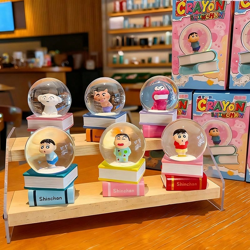(Random 1PC)Crayon Shin-Chan Fairy Tale Adventure Series Crystal Ball Blind Box, Official Licensed Collectible Figurine For Kids & Adults, Cute Anime Character Decoration, Surprise Mystery Box Toy, Perfect Gift For Crayon Shin-Chan Fans, Home Desk Ornament, High-Quality Resin Craft, Fashionable Cross-Border Product - Multicolor - View 1