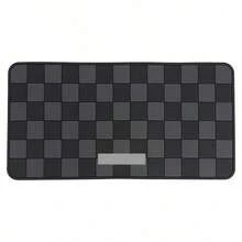 1件装多色格子图案多功能硅胶汽车防滑垫，耐热防滑收纳垫，采用高弹性和柔软的硅胶材质，质地光滑