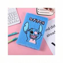 Stitch Plush Diary - Kawaii Cartoon Notebooks For Adults, Cute Stitch-Themed Journal For Daily Planning, Birthday Gift Ideas, Officially Licensed School & Office Supplies (1pc),School Supplies,Back To School.
