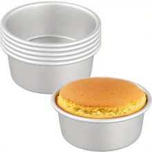 1 Peça/4 Peças/8 Peças, Fôrma de Bolo de Liga de Alumínio de Alta Qualidade de 4 Polegadas, Fôrma de Queijo, Fôrma de Patch, Fôrma de Sobremesa, Design de Bottom Fixo, Antiaderente, Adequada para Bolos de Aniversário, Queijo, Pastelaria, DIY de Cozimento, Perfeita para Ação de Graças, Dia dos Namorados, Dia das Mães e Reuniões Familiares.