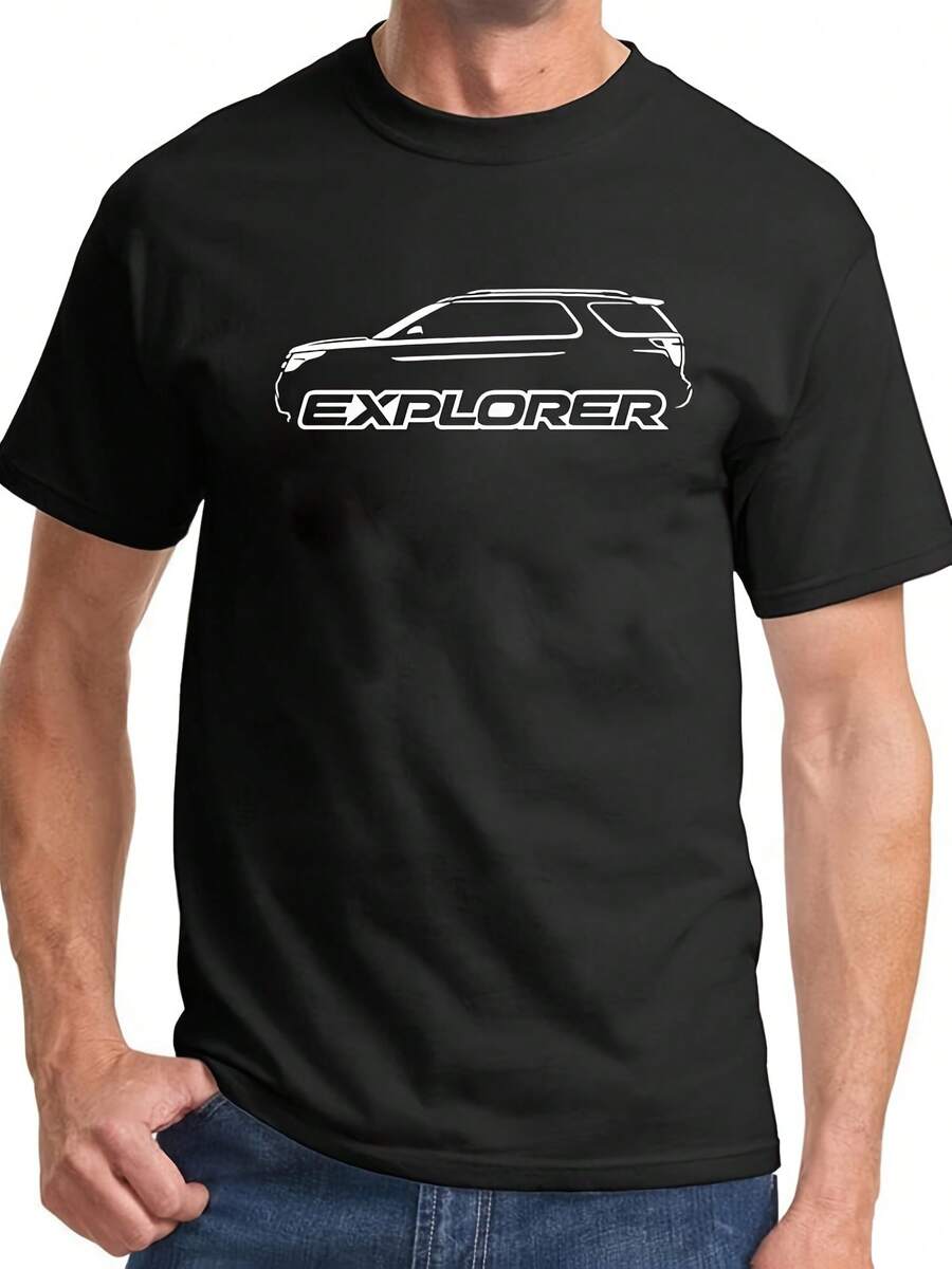 2011-18 Explorer SUV Classic Outline Design Print Tshirt - 款式23 - 查看 1