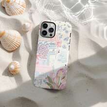Flower Coastal Italy Collage Phone Case Cute Coastal Coquette Aesthetic Summer Cases Cover Compatible With IPhone 17 Pro Max 16e 15 Plus 14 13 Pro Max 12 11 PJE4 - 顏色1 - 查看 2