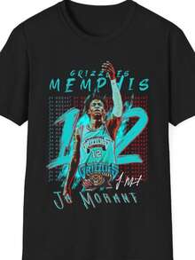JA _12_ Morant Memphis Grizzlies _ Unisex Graphic Tee Shirt - Black - View 1
