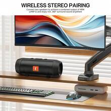 Speakers Bluetooth Wireless(Halloween Special Offer)Portable Outdoor Speaker With Hi-Fi Audio, Up To 12 Hours Battery Life - 黑色 - 查看 6