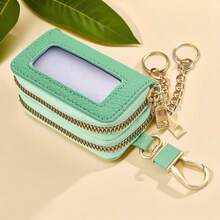 OBCREATOR 双拉链钥匙钱包收纳包，带钥匙扣 - 坚固耐用，金色五金配件，适用于汽车钥匙、家居钥匙、办公钥匙 - 男女通用（黑色/，奢华收纳包），旅行配件，复古设计，结实搭扣，专业配件，钥匙扣，男女通用钥匙包，多功能收纳包，钱包，汽车钥匙包，男女通用钥匙包礼物，钥匙链 - 彩色 - 查看 16