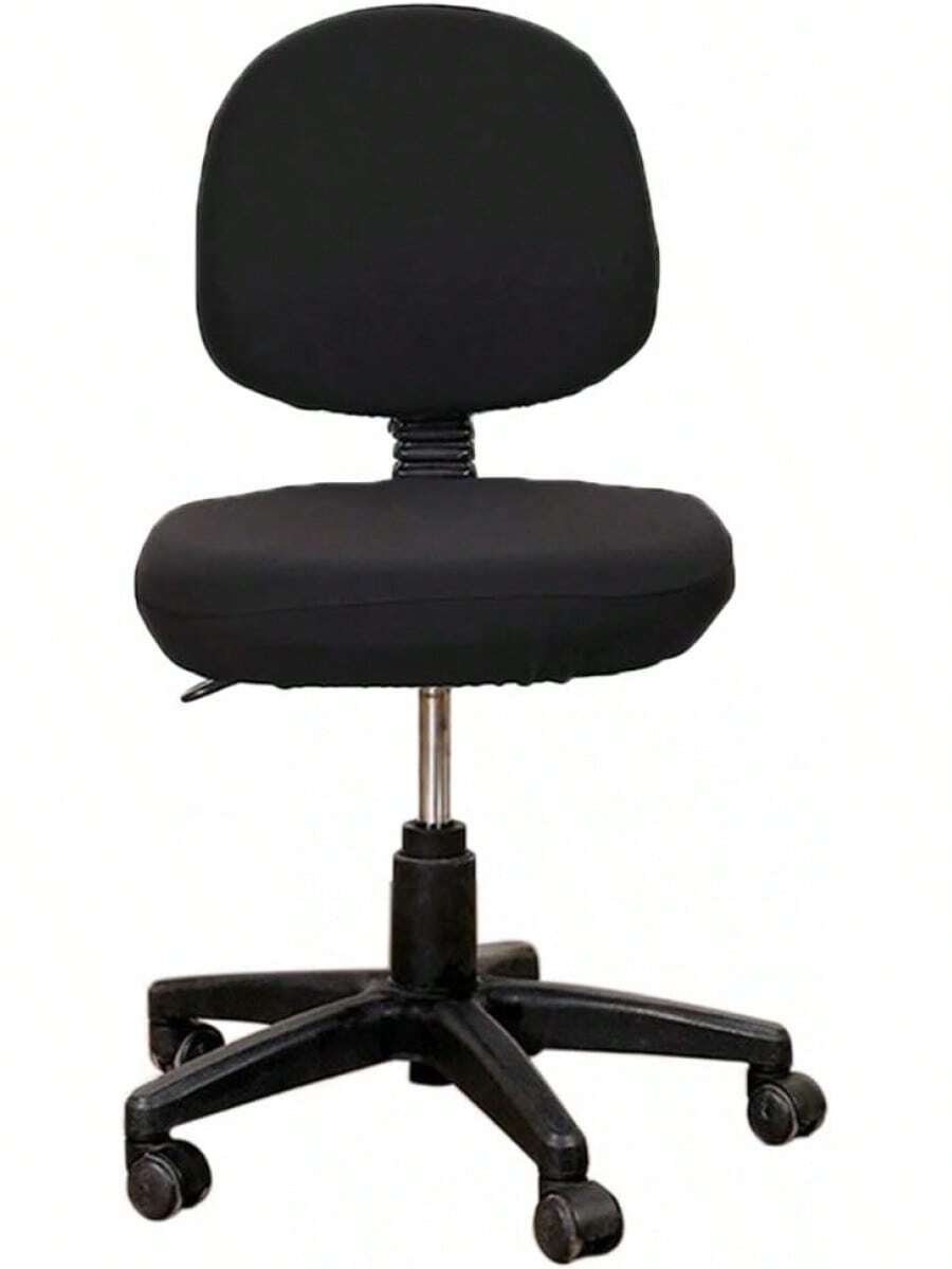 Funda para Respaldo de Silla de Oficina, Elástica, Extraíble, Lavable, Universal, para Computadora, Funda Protectora para Asiento de Oficina, Sillas Giratorias - Amarillo - Ver 1