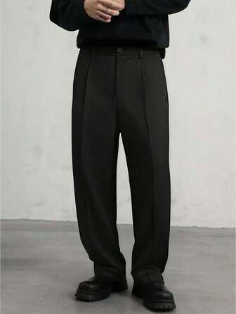 Men's Casual Straight-Leg Trousers, Fashionable & Minimalist, Autumn/Winter