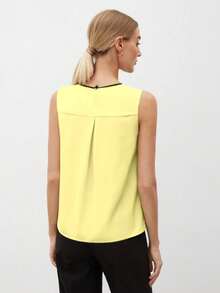 MARILYN MONNA New Women's Elegant And Romantic Urban Chic Versatile Office Wear Blouse, Suitable For Wedding Guest, Party, Concert, Brunch, Airport, Daily Fashion, Black Block Off Shoulder Top - 淡黃色 - 查看 2
