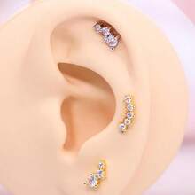 2~4PCS 16G 316L Pushin Lip Rings Butterfly And Bee Nose Stud Rings Top Push In Threadless Surgical Steel Flat Back Nose Rings Studs For Womens{"Color_name":"Silver-A"} - Silver-a - View 7