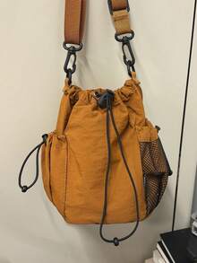 女士斜挎水桶包，全新简约百搭设计，时尚小巧，配有肩带，适合外出旅行，可装手机、钥匙等物品。 - 彩色 - 查看 5